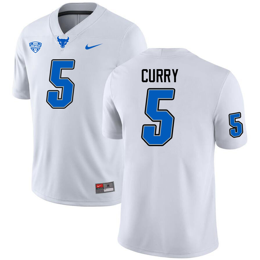 Buffalo Bulls #5 Boobie Curry College Football Jerseys Stitched Sale-White